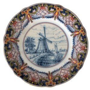 Royal Tichelaar Makkum Dutch Ceramic Hand painted Windmill no chips